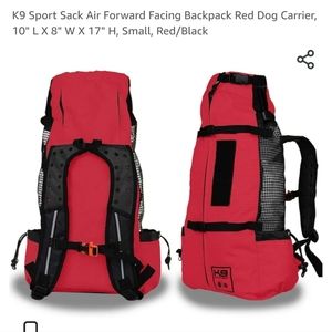 K9 Sport Sack Air Forward Facing Backpack Red Dog Carrier, small medium …